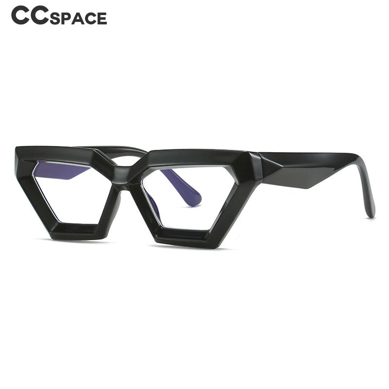 CCspace Women's Full Rim Oval Cat Eye Acetate Eyeglasses 55613 Full Rim CCspace