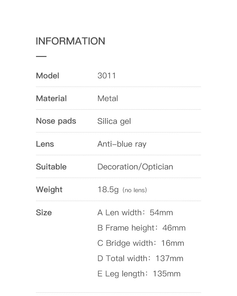 Gmei Unisex Full Rim Alloy Square Polygonal Frame Eyeglasses 3011 Full Rim Gmei Optical