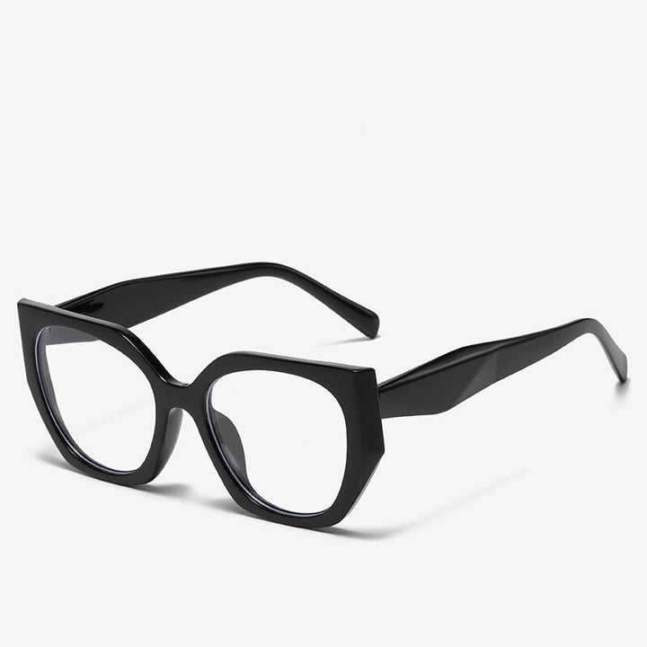 CCspace Unisex Full Rim Square Cat Eye Acetate Eyeglasses 55312 Full Rim CCspace China Black