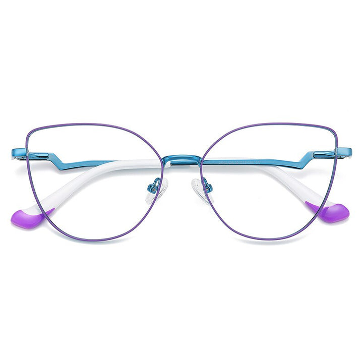 Hotony Unisex Full Rim Cat Eye Alloy Frame Eyeglasses 3043 Full Rim Hotony C6
