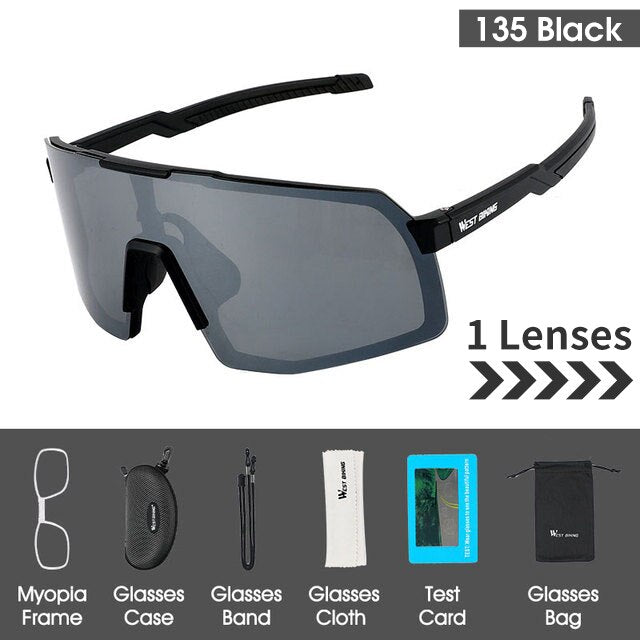 West Biking Unisex Semi Rim Tr 90 Polarized Sport Sunglasses YP0703138 Sunglasses West Biking