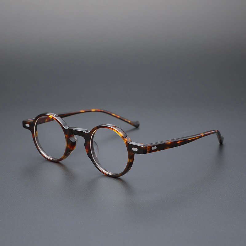 Yujo Unisex Full Rim Small Round Acetate Fiber Eyeglasses Y077 Full Rim Yujo
