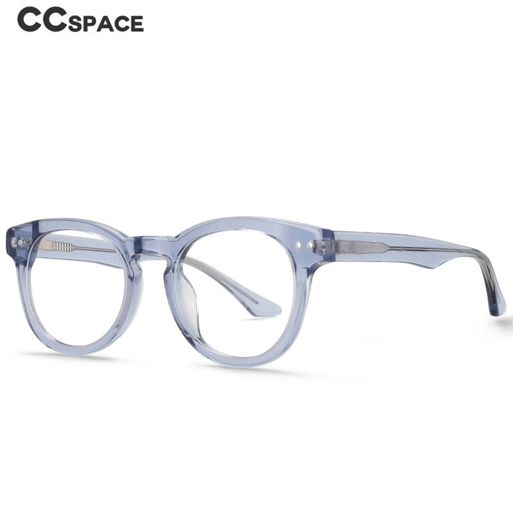 CCspace Women's Full Rim Round Acetate Eyeglasses 55215 Full Rim CCspace