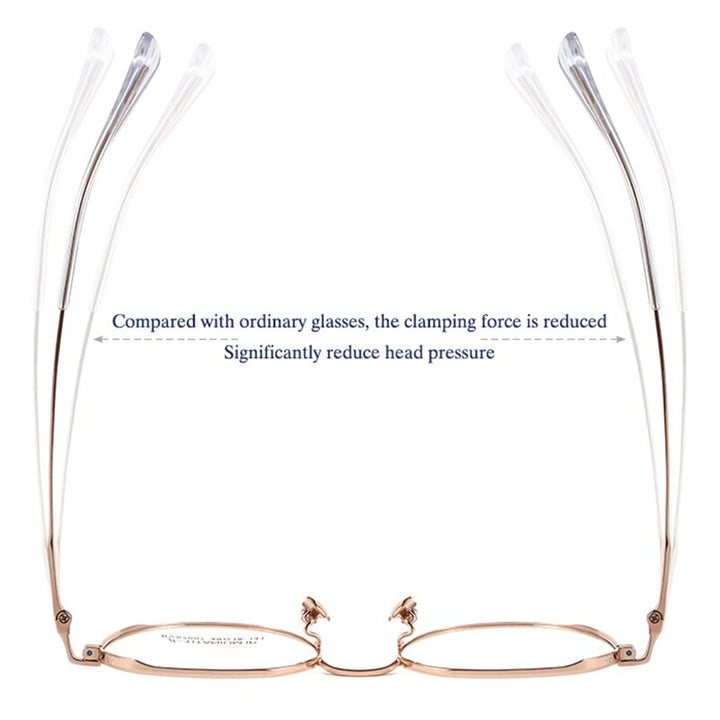 Handoer Unisex Full Rim Round Square Titanium Eyeglasses Bv87007 Full Rim Handoer