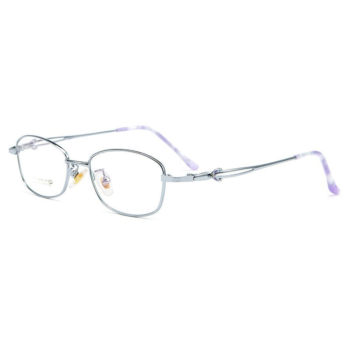 Yimaruili Unisex Full Rim Square Titanium Eyeglasses 3531Ti Full Rim Yimaruili Eyeglasses Silver
