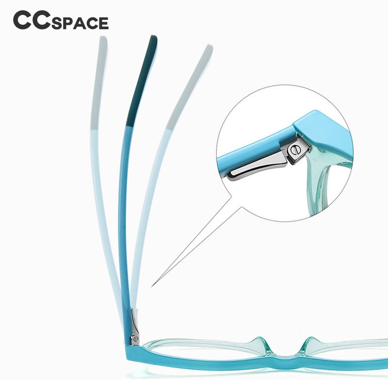 CCspace Youth's Unisex Full Rim Square Tr 90 Titanium Eyeglasses 54524 Full Rim CCspace