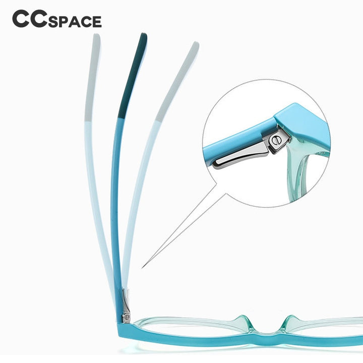 CCspace Youth's Unisex Full Rim Square Tr 90 Titanium Eyeglasses 54524 Full Rim CCspace
