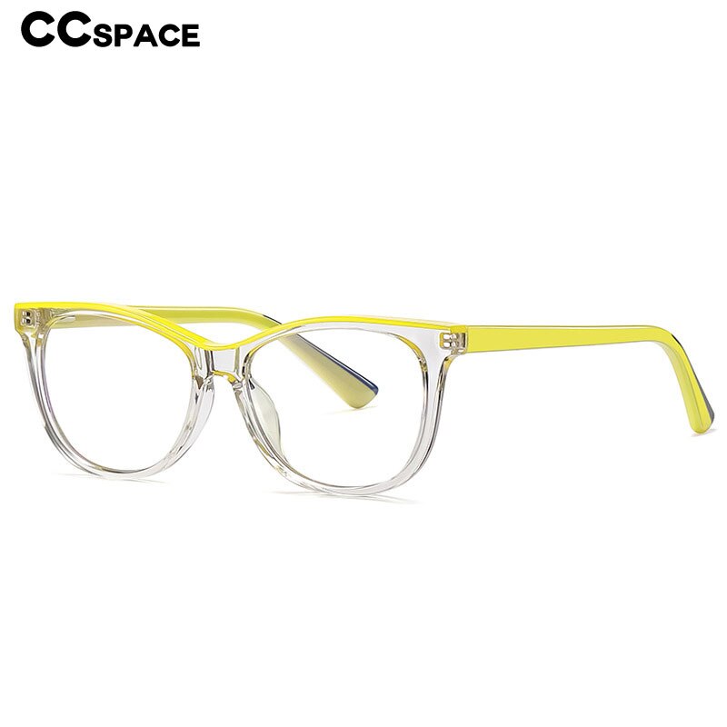 CCspace Youth's Unisex Full Rim Square Tr 90 Titanium Eyeglasses 54524 Full Rim CCspace