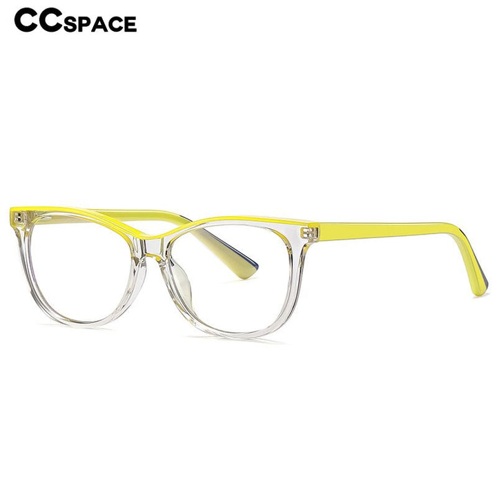 CCspace Youth's Unisex Full Rim Square Tr 90 Titanium Eyeglasses 54524 Full Rim CCspace