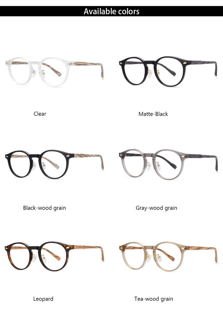 CCspace Unisex Full Rim Round Tr 90 Titanium Frame Eyeglasses 54314 Full Rim CCspace