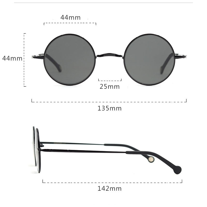 Hdcrafter Unisex Full Rim Round Alloy Polarized Sunglasses Ps7087s Sunglasses HdCrafter Sunglasses