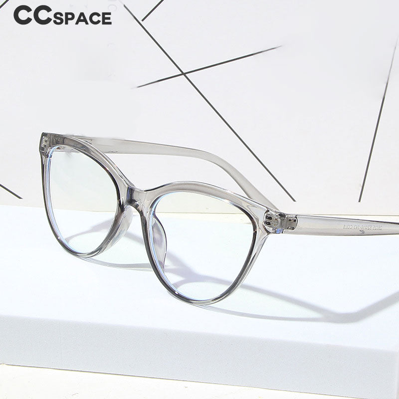 CCspace Unisex Full Rim Cat Eye Tr 90 Titanium Eyeglasses 55437 Full Rim CCspace