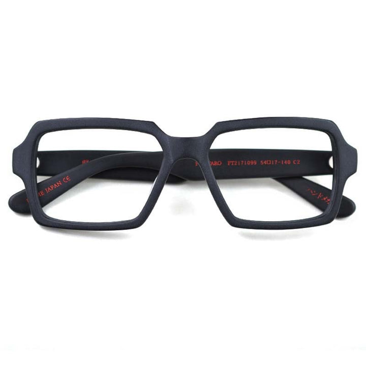 CCspace Unisex Full Rim Square Acetate Eyeglasses 54726 Full Rim CCspace Matte black China