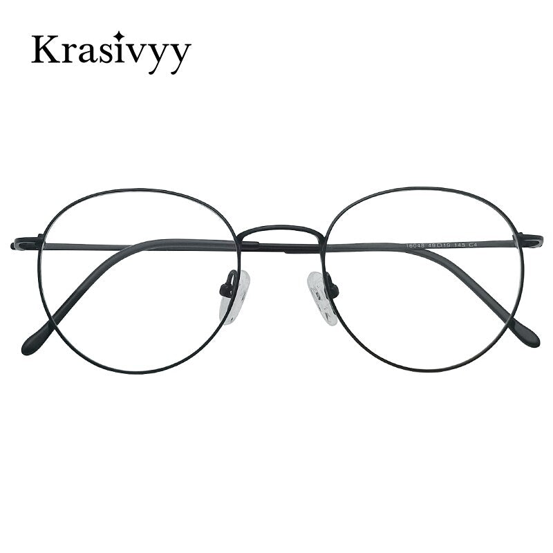 Krasivyy Women's Full Rim Round Titanium Eyeglasses Kr8406 Full Rim Krasivyy   