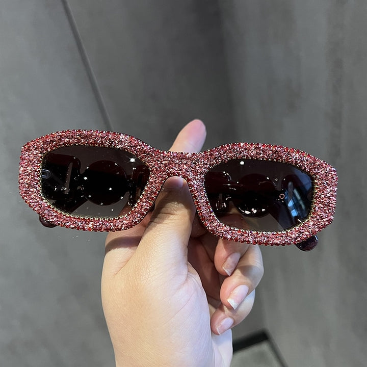 Monique Orenda Women's Full Rim Oval Rectangle Acetate Frame UV400 Sunglasses 8836 Sunglasses Monique Orenda Red CN Other