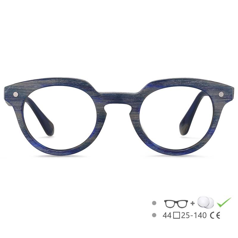 CCspace Unisex Full Rim Round Acetate Eyeglasses 55216 Full Rim CCspace C3 China