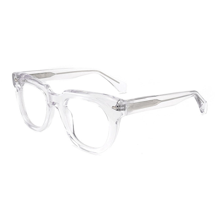 Gatenac Unisex Full Rim Square Acetate Frame Eyeglasses Gxyj774 Full Rim Gatenac Transparent