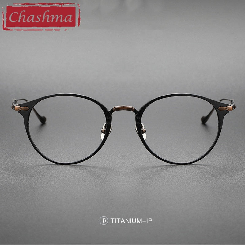 Chashma Ottica Unisex Full Rim Round Titanium Eyeglasses 3112 Full Rim Chashma Ottica