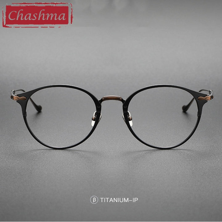 Chashma Ottica Unisex Full Rim Round Titanium Eyeglasses 3112 Full Rim Chashma Ottica