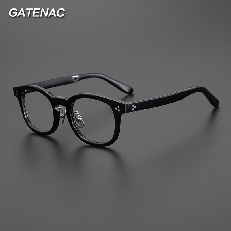 Gatenac Unisex Full Rim Square Acetate Eyeglasses Gxyj1006 Full Rim Gatenac