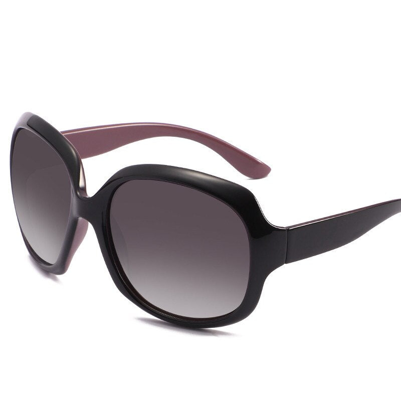 Reven Jate Women's Full Rim Square Oval Acetate Polarized Sunglasses 3113 Sunglasses Reven Jate black-purple Black 