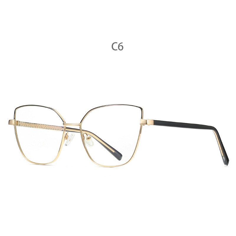 Hdcrafter Women's Full Rim Cat Eye Titanium Frame Eyeglasses 3002 Full Rim Hdcrafter Eyeglasses C6