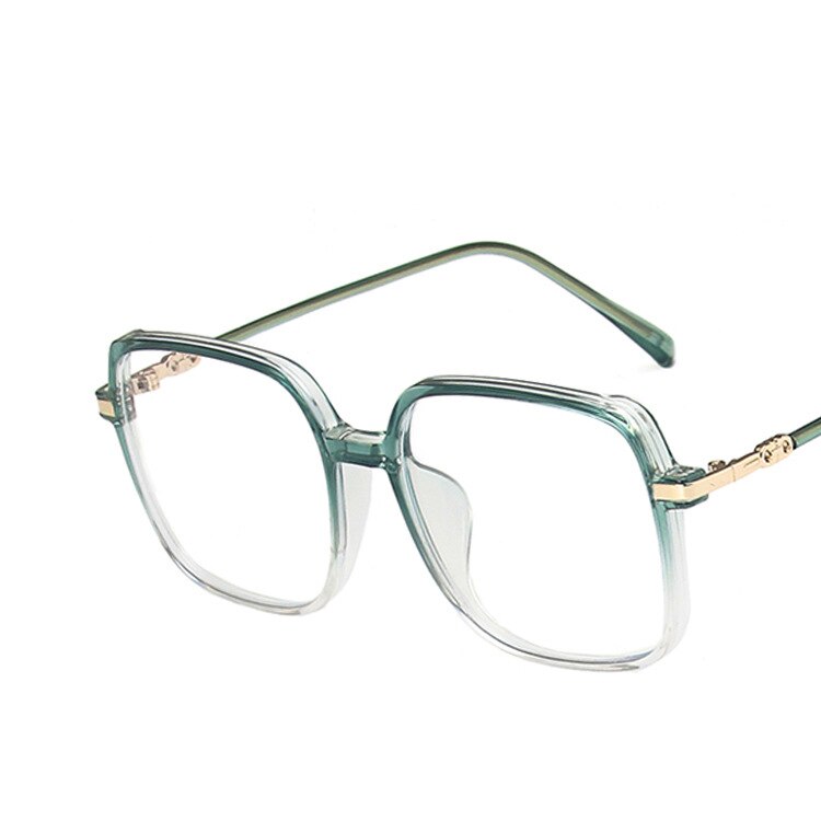 CCspace Unisex Full Rim Square Tr 90 Alloy Eyeglasses 55877 Full Rim CCspace Green China