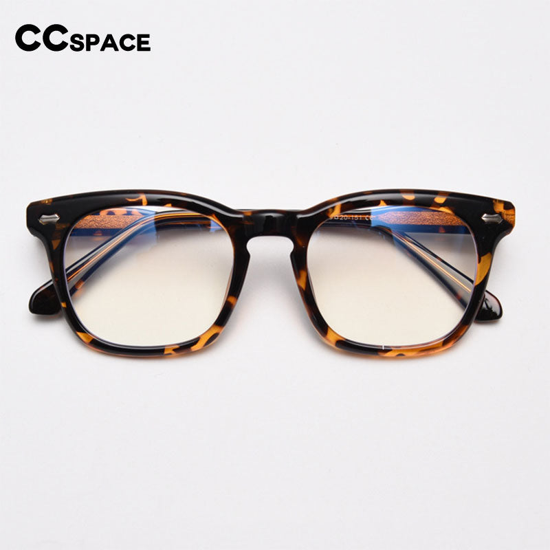 CCspace Unisex Full Rim Square Cat Eye Tr 90 Acetate Eyeglasses 55801 Full Rim CCspace