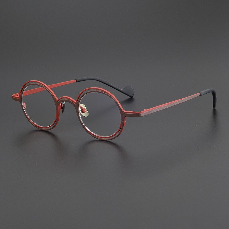 Gatenac Unisex Full Rim Round Titanium Eyeglasses Gxyj999 Full Rim Gatenac