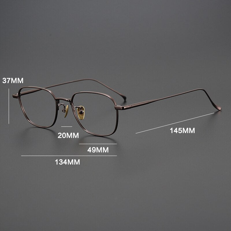 Gatenac Unisex Full Rim Square Titanium Eyeglasses Gxyj997 Full Rim Gatenac