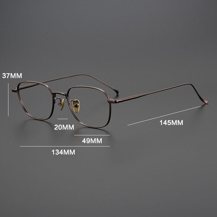 Gatenac Unisex Full Rim Square Titanium Eyeglasses Gxyj997 Full Rim Gatenac
