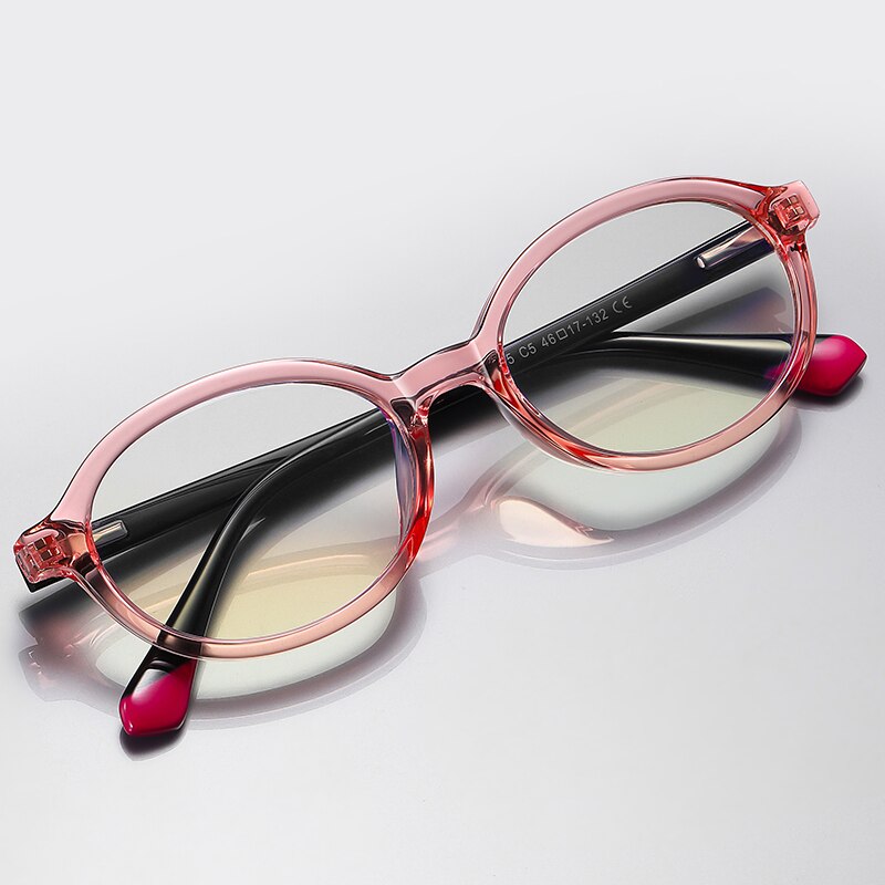 Zirosat Children's Unisex Full Rim Round Square Tr 90 + Cp Eyeglasses 20205 Full Rim Zirosat