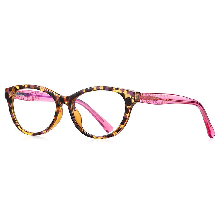 Zirosat Children's Unisex Full Rim Round Square Tr 90 + Cp Eyeglasses 20209 Full Rim Zirosat C3