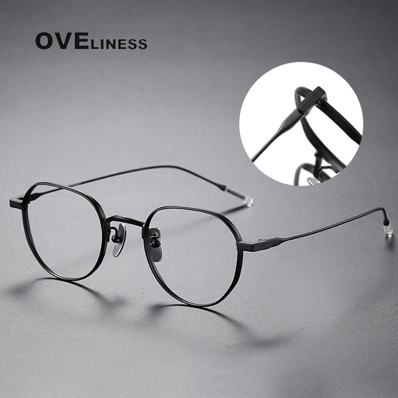 Oveliness Unisex Full Rim Round Titanium Eyeglasses 80803 Full Rim Oveliness