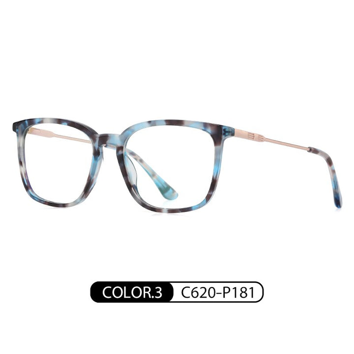 Zirosat Unisex Full Rim Square Acetate Eyeglasses Bj9203 Full Rim Zirosat C3