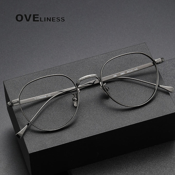 Oveliness Unisex Full Rim Square Titanium Eyeglasses 169 Full Rim Oveliness