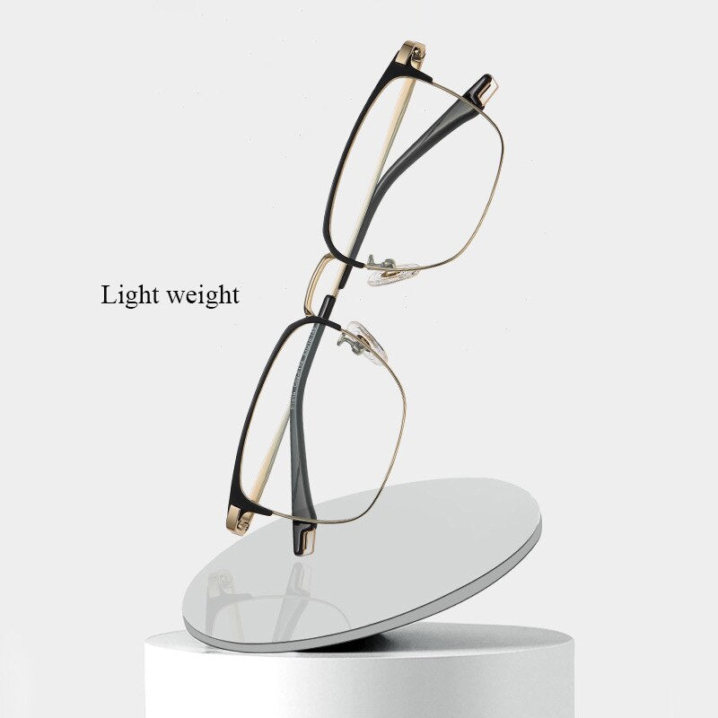 Bclear Unisex Full Rim Square Titanium Eyeglasses Wdpt915 Full Rim Bclear
