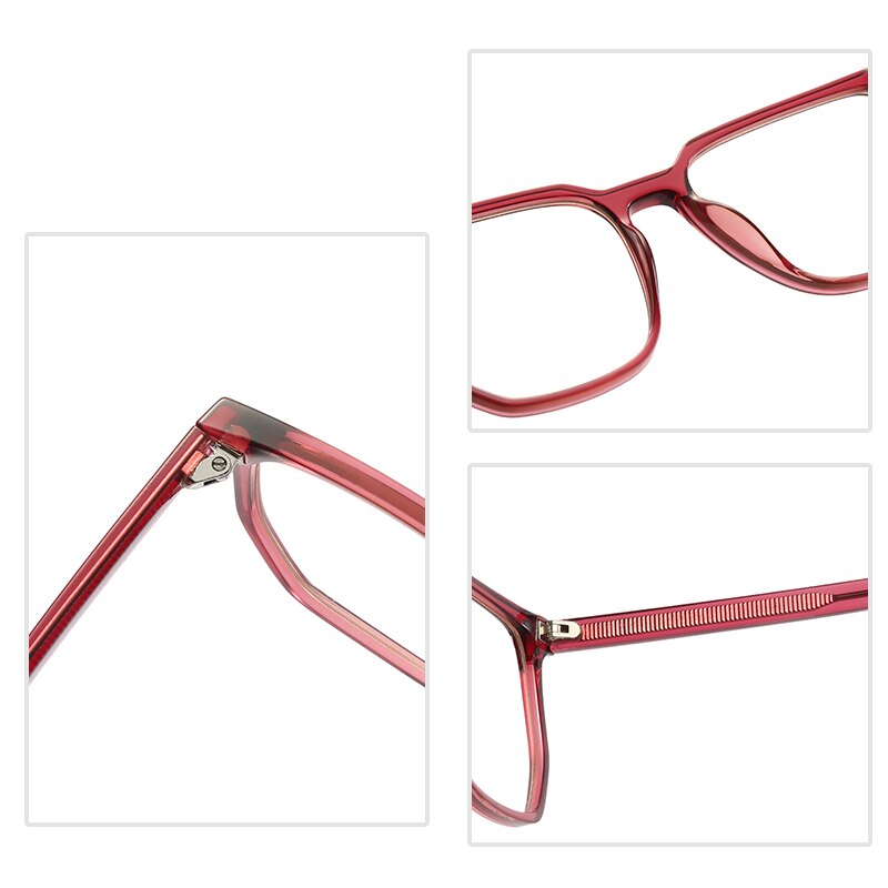 Gmei Unisex Full Rim TR 90 Titanium Square Frame Eyeglasses 2034 Full Rim Gmei Optical   