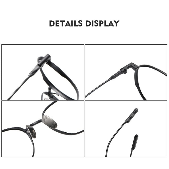 Muzz Unisex Full Rim Square Titanium Frame EyeglassesM80801 Full Rim Muzz