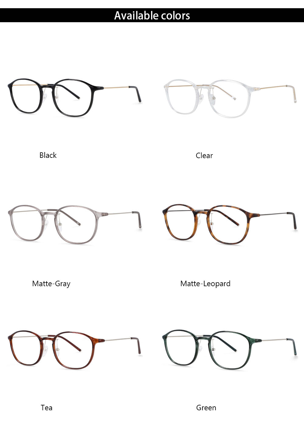 CCspace Unisex Full Rim Square Tr 90 Titanium Frame Eyeglasses 54315 Full Rim CCspace