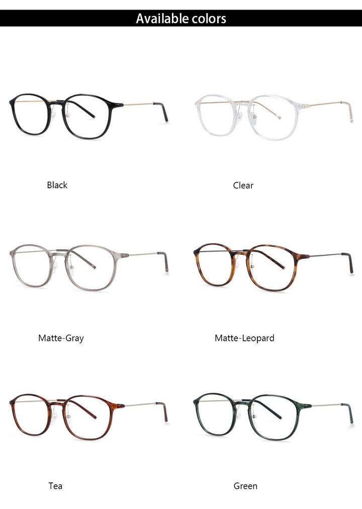 CCspace Unisex Full Rim Square Tr 90 Titanium Frame Eyeglasses 54315 Full Rim CCspace