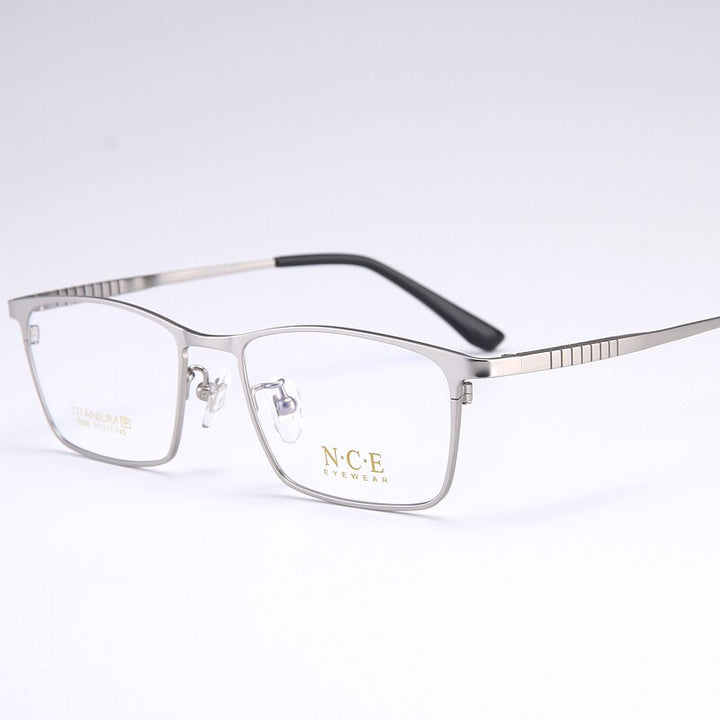 Reven Jate Unisex Full Rim Square Titanium Eyeglasses 5000 Full Rim Reven Jate light grey