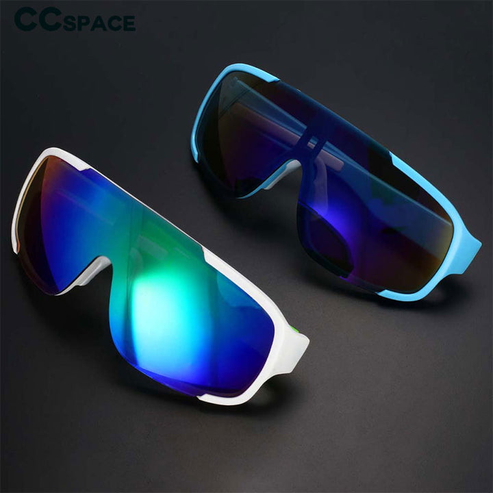 CCspace Unisex Full Rim Oversized Rectangle Goggle Resin Frame Sunglasses 54511 Sunglasses CCspace Sunglasses