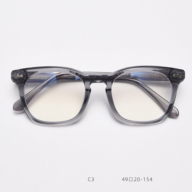 CCspace Unisex Full Rim Square Cat Eye Tr 90 Acetate Eyeglasses 55801 Full Rim CCspace Gray China