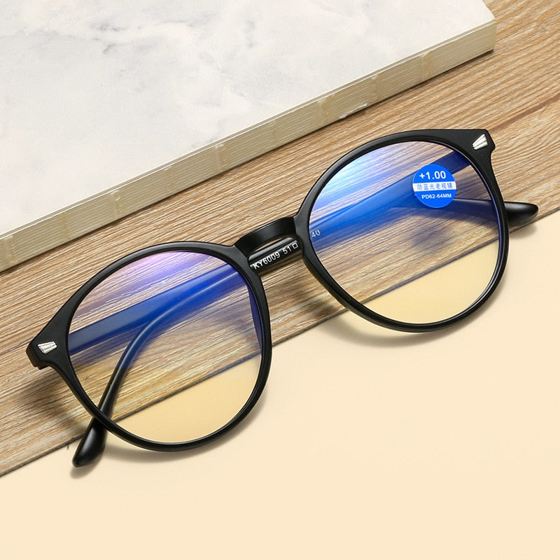 Yimaruili Unisex Full Rim Round Tr 90 Eyeglasses TR90 6009 Reading Glasses Yimaruili Eyeglasses