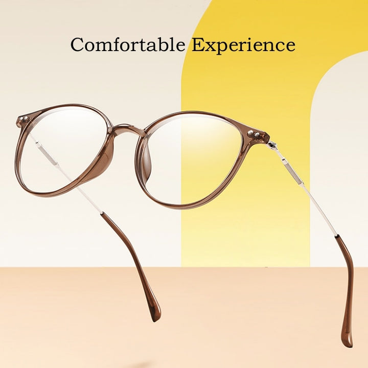 Yimaruili Unisex Full Rim Square Round Tr 90 Alloy Eyeglasses 90045 Full Rim Yimaruili Eyeglasses
