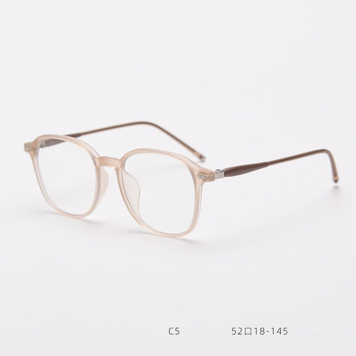 CCspace Unisex Full Rim Square Tr 90 Titanium Eyeglasses 55686 Full Rim CCspace Coffee China