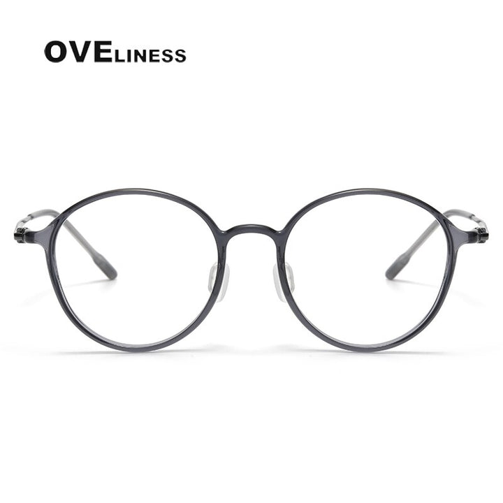 Oveliness Unisex Full Rim Round Screwless Titanium Eyeglasses 8634 Full Rim Oveliness