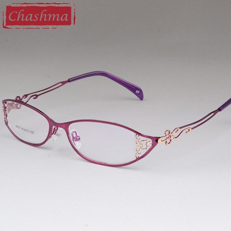 Chashma Women's Full Rim Cat Eye Stainless Steel Frame Eyeglasses 8107 Full Rim Chashma