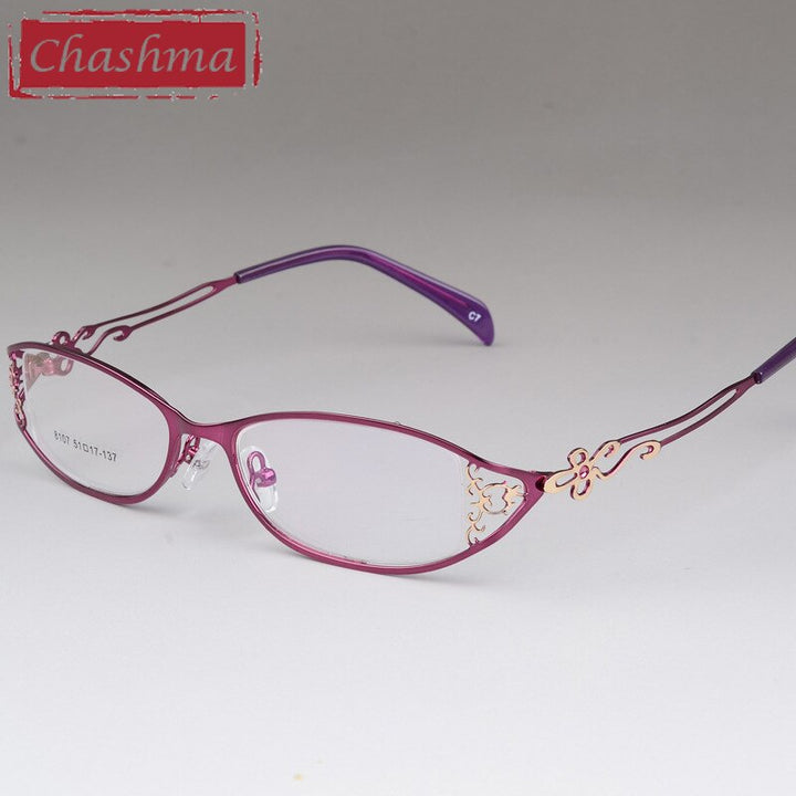 Chashma Women's Full Rim Cat Eye Stainless Steel Frame Eyeglasses 8107 Full Rim Chashma